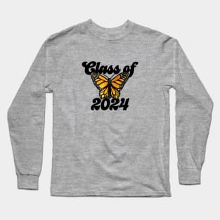 Class of 2024 monarch butterfly art Long Sleeve T-Shirt